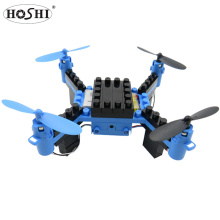 HOT SALE HOSHI Factory Assembled DIY Block Drone Blocks Aircraft Quadcopter 720P Wifi Drone Photography Boys Plane Toy Amazon